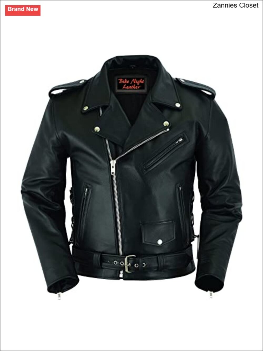 Promo Cowhide Men's Motorcycle Biker Leather Jacket